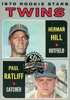 2019 Topps Heritage - 50th Anniversary Buybacks #267 Twins 1970 Rookie Stars (Herman Hill / Paul Ratliff) Front