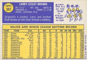 2019 Topps Heritage - 50th Anniversary Buybacks #391 Larry Brown Back