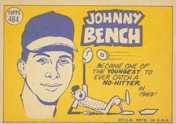 2019 Topps Heritage - 50th Anniversary Buybacks #464 Johnny Bench Back