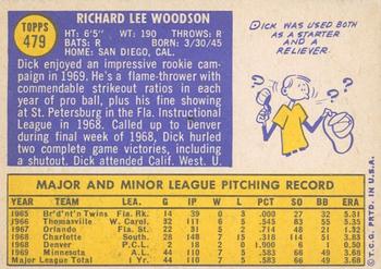 2019 Topps Heritage - 50th Anniversary Buybacks #479 Dick Woodson Back