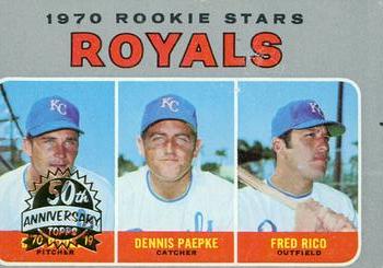 2019 Topps Heritage - 50th Anniversary Buybacks #552 Royals 1970 Rookie Stars (Don O'Riley / Dennis Paepke / Fred Rico) Front