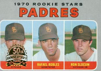 2019 Topps Heritage - 50th Anniversary Buybacks #573 Padres 1970 Rookie Stars - Corkins / Robles / Slocum Front