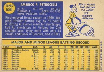 2019 Topps Heritage - 50th Anniversary Buybacks #680 Rico Petrocelli Back