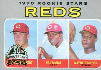 2019 Topps Heritage - 50th Anniversary Buybacks #683 Reds 1970 Rookie Stars (Vern Geishert / Hal McRae / Wayne Simpson) Front