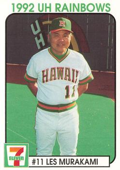1992 7-Eleven University of Hawaii Rainbows #36 Les Murakami Front