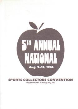 1984 TCMA Fifth Annual National Convention Promos #NNO Ed Lopat Back