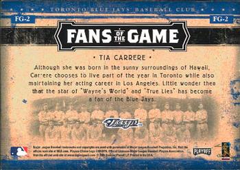2005 Playoff Prestige - Fans of the Game #FG-2 Tia Carrere Back