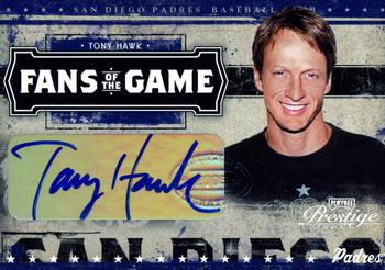 2005 Playoff Prestige - Fans of the Game Signature Gold #FG-1 Tony Hawk Front