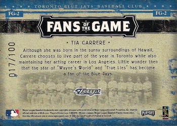 2005 Playoff Prestige - Fans of the Game Signature Gold #FG-2 Tia Carrere Back