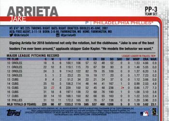 2019 Topps Philadelphia Phillies #PP-3 Jake Arrieta Back