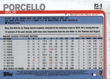 2019 Topps Boston Red Sox #RS-9 Rick Porcello Back