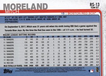2019 Topps Boston Red Sox #RS-13 Mitch Moreland Back
