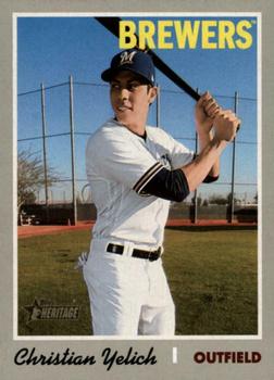 2019 Topps Heritage - O-Pee-Chee Backs #410 Christian Yelich Front