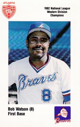 1983 Atlanta Braves Police #NNO Bob Watson Front