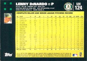 2007 Topps Updates & Highlights #UH124 Lenny DiNardo Back