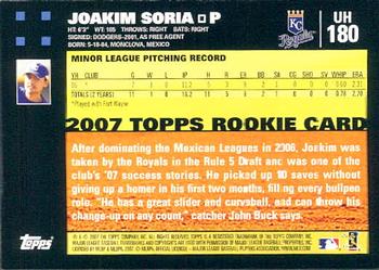 2007 Topps Updates & Highlights #UH180 Joakim Soria Back