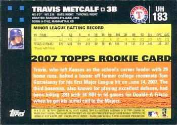 2007 Topps Updates & Highlights #UH183 Travis Metcalf Back