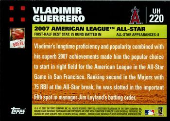 2007 Topps Updates & Highlights #UH220 Vladimir Guerrero Back