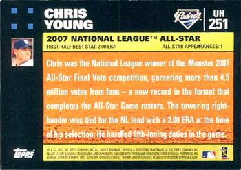 2007 Topps Updates & Highlights #UH251 Chris Young Back