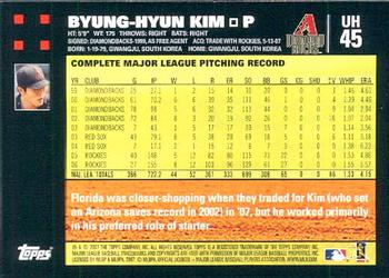 2007 Topps Updates & Highlights #UH45 Byung-Hyun Kim Back