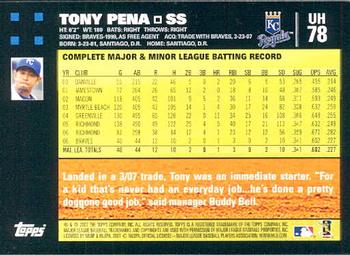 2007 Topps Updates & Highlights #UH78 Tony Pena Back