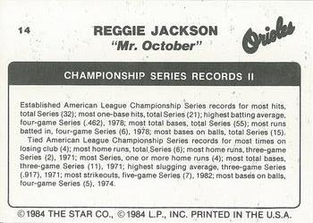 1985 Star Reggie Jackson - Separated #14 Reggie Jackson Back