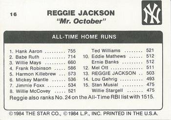 1985 Star Reggie Jackson - Separated #16 Reggie Jackson Back