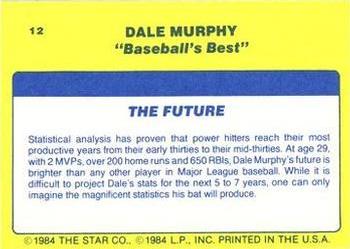 1986 Star Dale Murphy - Separated #12 Dale Murphy Back