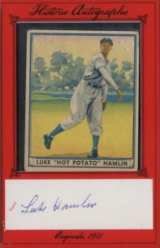 2014 Historic Autographs Originals #53 Luke Hamlin Front
