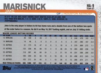 2019 Topps Houston Astros #HA-9 Jake Marisnick Back