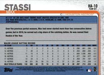 2019 Topps Houston Astros #HA-10 Max Stassi Back