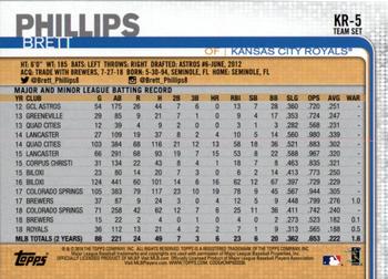 2019 Topps Kansas City Royals #KR-5 Brett Phillips Back