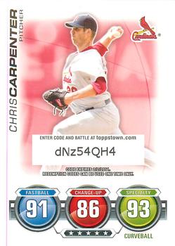 2010 Topps Attax - Code Cards #NNO Chris Carpenter Front
