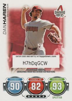 2010 Topps Attax - Code Cards #NNO Dan Haren Front