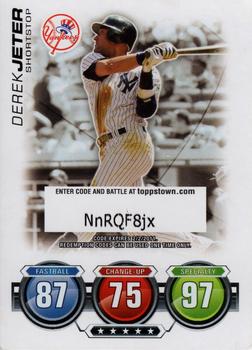 2010 Topps Attax - Code Cards #NNO Derek Jeter Front