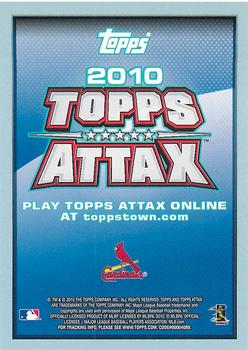 2010 Topps Attax - Code Cards #NNO Albert Pujols Back