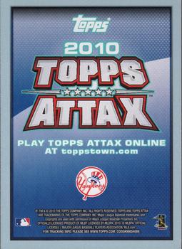 2010 Topps Attax - Code Cards #NNO Alex Rodriguez Back