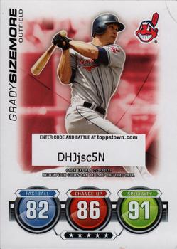 2010 Topps Attax - Code Cards #NNO Grady Sizemore Front