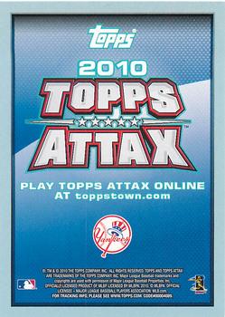 2010 Topps Attax - Code Cards #NNO Mark Teixeira Back