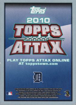 2010 Topps Attax - Code Cards #NNO Justin Verlander Back