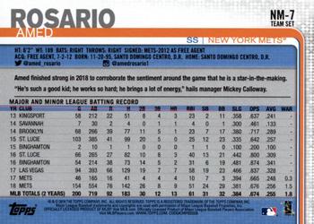 2019 Topps New York Mets #NM-7 Amed Rosario Back