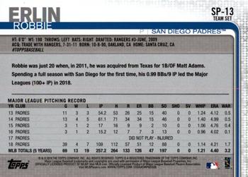 2019 Topps San Diego Padres #SP-13 Robbie Erlin Back