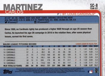 2019 Topps St. Louis Cardinals #SC-8 Carlos Martinez Back