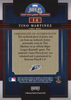2005 Playoff Prestige - MLB Game-Worn Jersey Collection #14 Tino Martinez Back