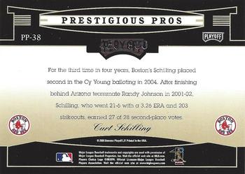 2005 Playoff Prestige - Prestigious Pros Blue #PP-38 Curt Schilling Back