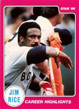 1986 Star Jim Rice - Sticker - Separated #9 Jim Rice Front