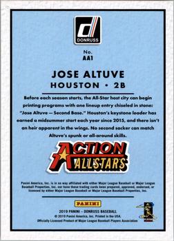 2019 Donruss - Action All-Stars #AA1 Jose Altuve Back