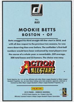 2019 Donruss - Action All-Stars Pink Fireworks #AA5 Mookie Betts Back