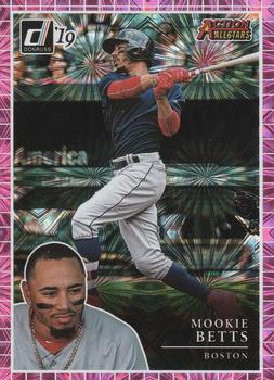 2019 Donruss - Action All-Stars Pink Fireworks #AA5 Mookie Betts Front