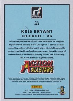 2019 Donruss - Action All-Stars Pink Fireworks #AA7 Kris Bryant Back